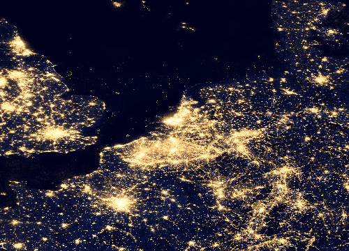 Night Lights benelux Belgium - Nasa